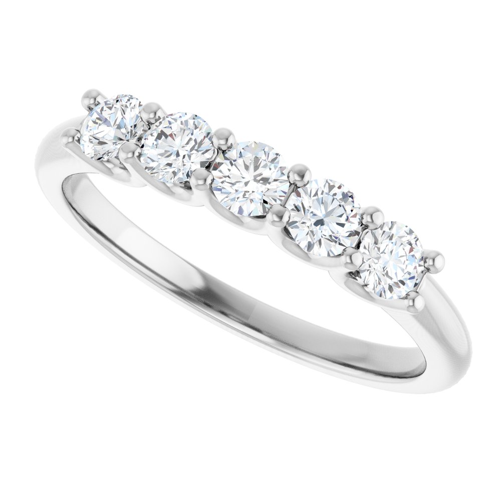 14K White 1/2 CTW Lab-Grown Diamond Anniversary Band