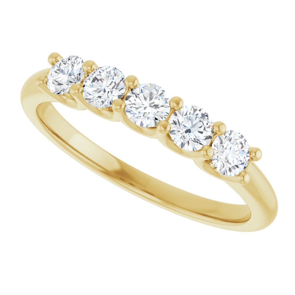 14K Yellow 1/2 CTW Lab-Grown Diamond Anniversary Band