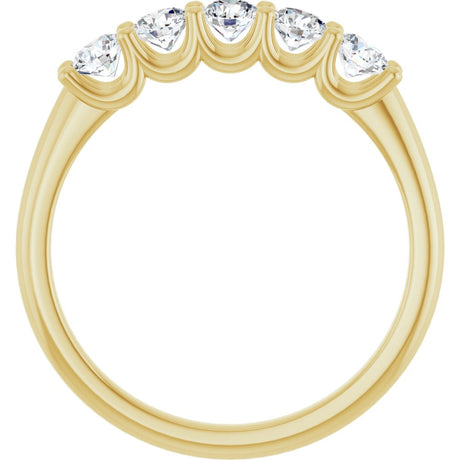 14K Yellow Gold 5/8 CTW Lab-Grown Diamond Anniversary Band