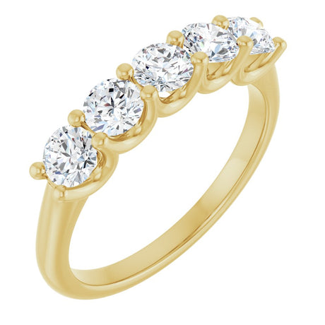 14K Yellow Gold 1 CTW Lab-Grown Diamond Anniversary Band