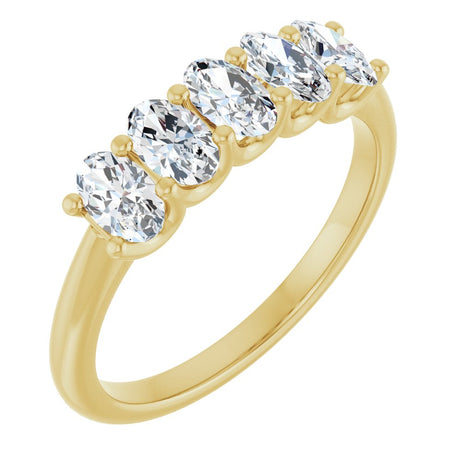 14K Yellow Gold 1 CTW Lab-Grown Diamond Anniversary Band