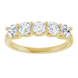 14K Yellow Gold 1 CTW Lab-Grown Diamond Anniversary Band