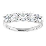 14K White Gold 1 CTW Natural Diamond Anniversary Band