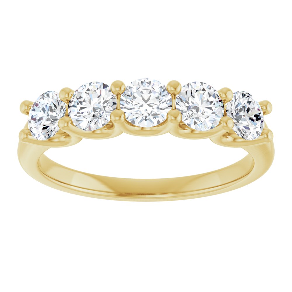 14K Yellow Gold 1 CTW Natural Diamond Anniversary Band