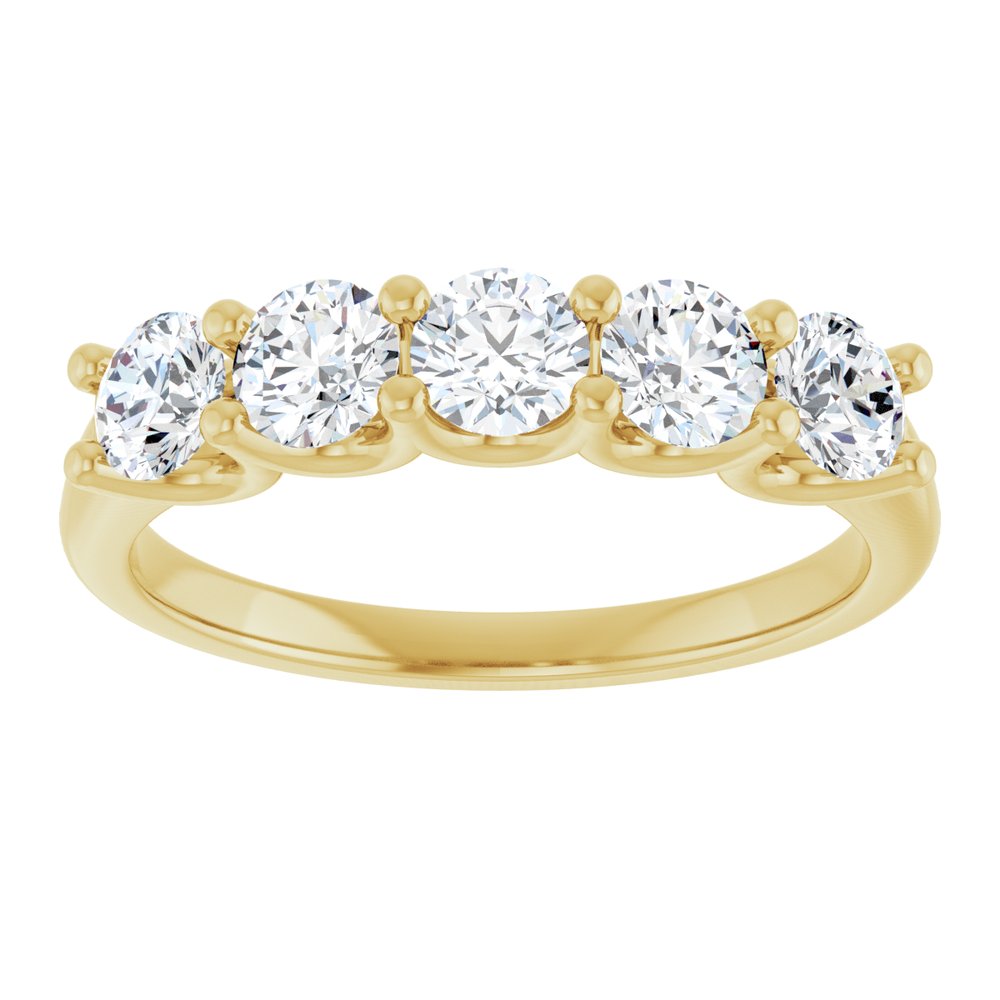 14K Yellow 1 CTW Natural Diamond Anniversary Band