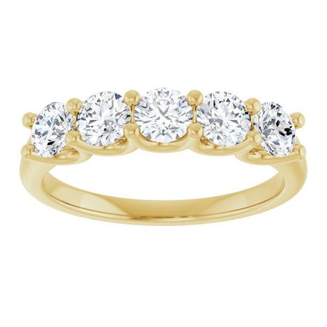 14K Yellow Gold 1 CTW Natural Diamond Anniversary Band