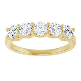 14K Yellow 1 CTW Lab-Grown Diamond Anniversary Band