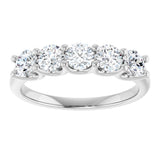 14K White Gold 1 CTW Natural Diamond Anniversary Band