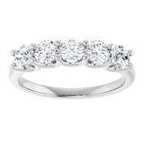 14K White Gold 1 CTW Lab-Grown Diamond Anniversary Band