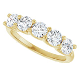 14K Yellow 1 1/3 CTW Lab-Grown Diamond Anniversary Band