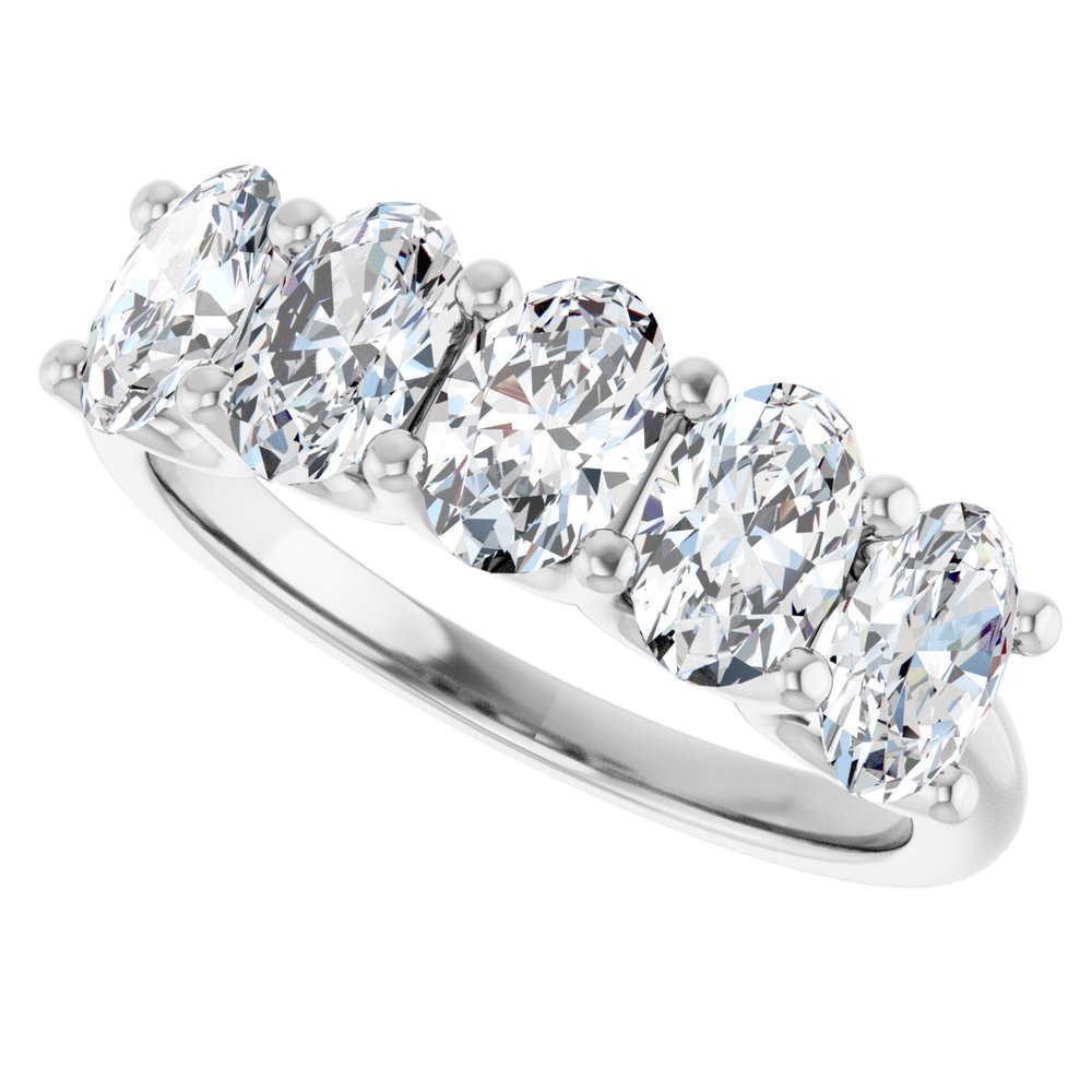 14K White Gold 2 CTW Lab-Grown Diamond Anniversary Band