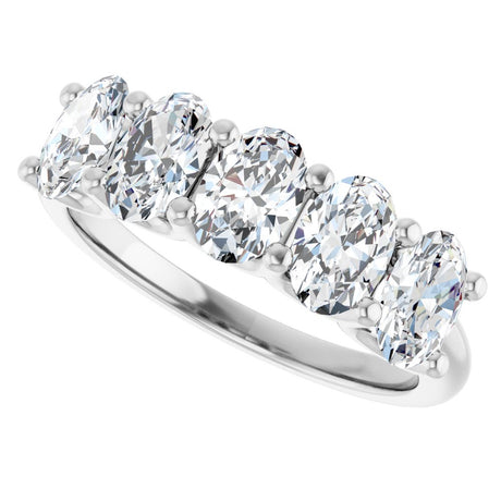 14K White Gold 2 CTW Lab-Grown Diamond Anniversary Band