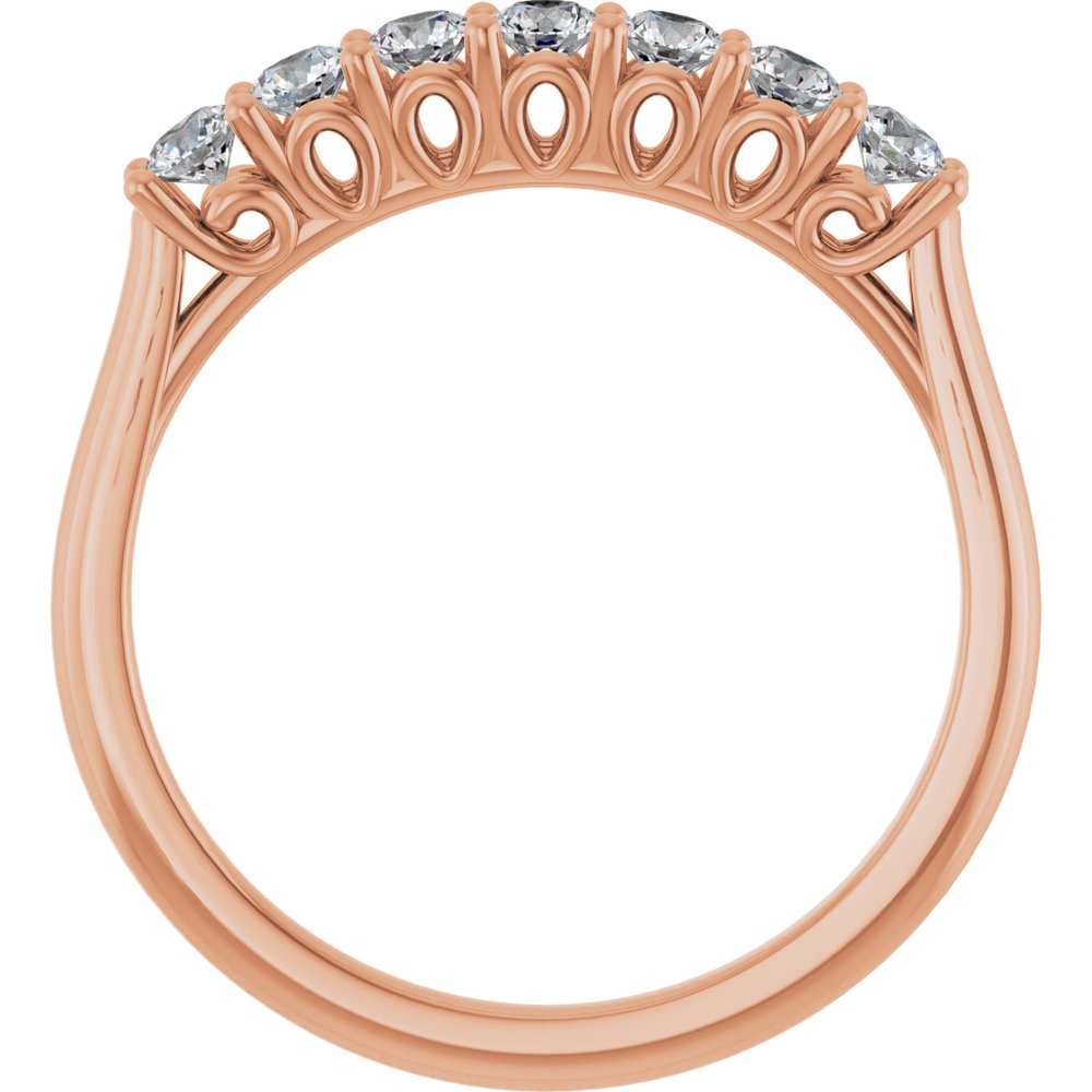 14K Rose 3/8 CTW Natural Diamond Anniversary Band