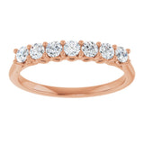 14K Rose 3/8 CTW Natural Diamond Anniversary Band