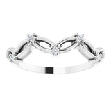 14K White .04 CTW Natural Diamond Anniversary Band