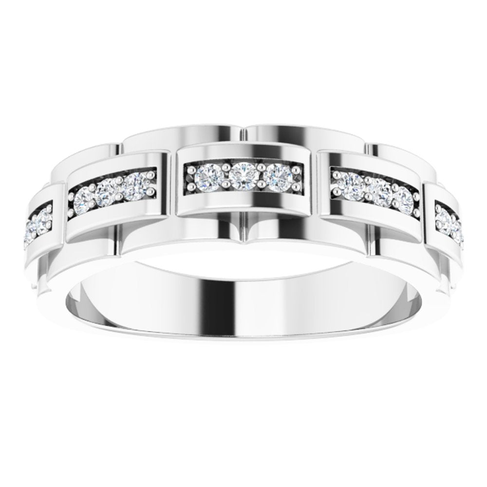 14K White 1/4 CTW  Natural Diamond Ring