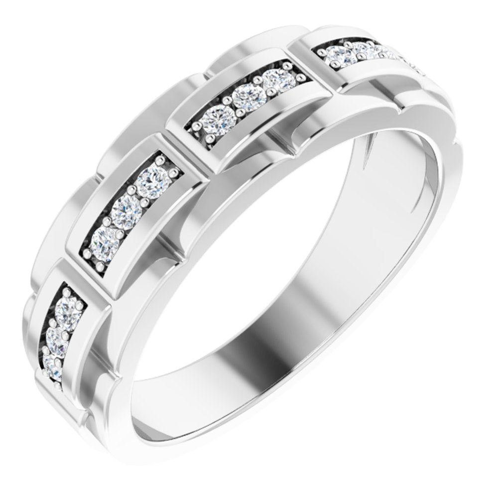 14K White 1/4 CTW  Natural Diamond Ring