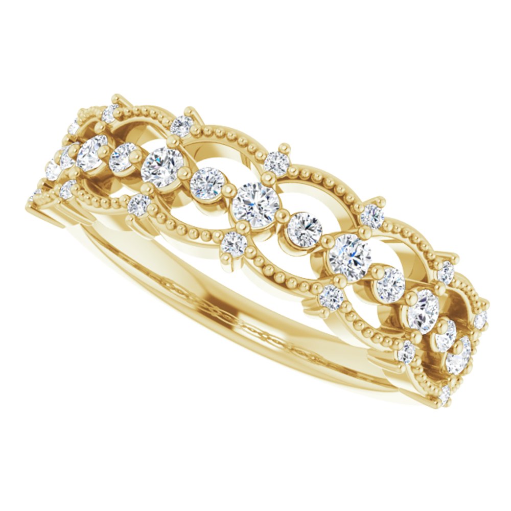 14K Yellow 1/3 CTW Natural Diamond Ring