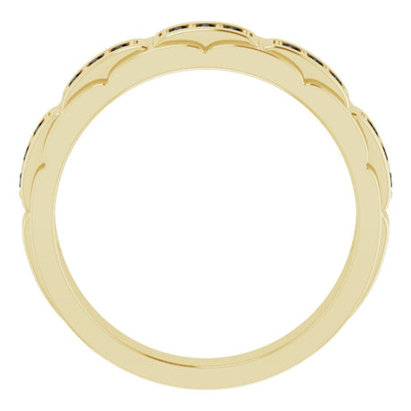 14K Yellow Gold 1/4 CTW  Natural Black Diamond Ring