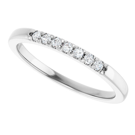 14K White Gold 1/10 CTW Lab-Grown Diamond French-Set Anniversary Band