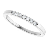 14K White Gold 1/10 CTW Lab-Grown Diamond French-Set Anniversary Band