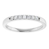 14K White Gold 1/8 CTW Lab-Grown Diamond French-Set Anniversary Band