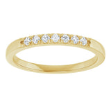 14K Yellow Gold 1/8 CTW Lab-Grown Diamond French-Set Anniversary Band