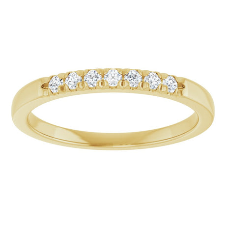 14K Yellow Gold 1/8 CTW Lab-Grown Diamond French-Set Anniversary Band