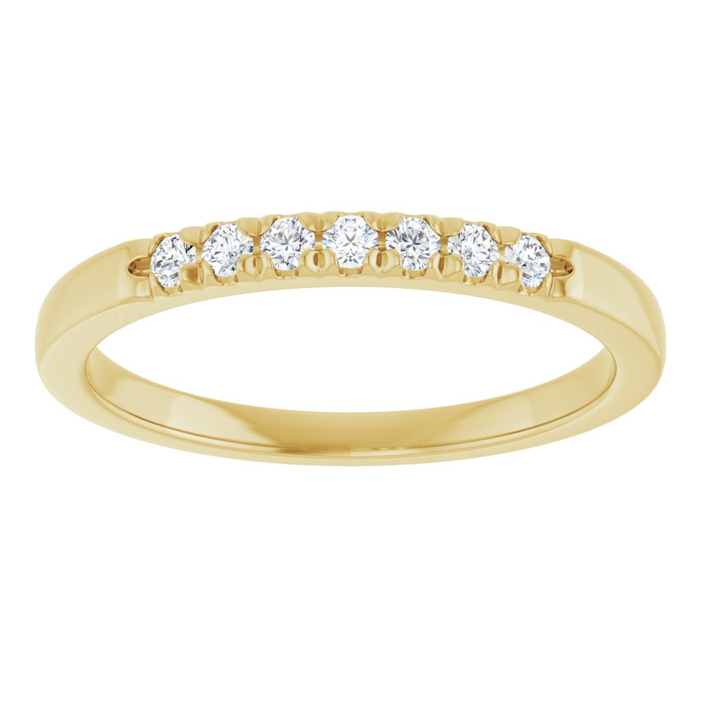 14K Yellow Gold 1/8 CTW Lab-Grown Diamond French-Set Anniversary Band