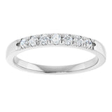 14K White 1/5 CTW Lab-Grown Diamond French-Set Anniversary Band