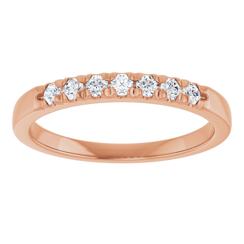 14K Rose Gold 1/5 CTW Lab-Grown Diamond French-Set Anniversary Band