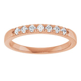 14K Rose Gold 1/5 CTW Lab-Grown Diamond French-Set Anniversary Band