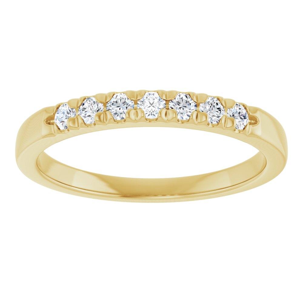 14K Yellow Gold 1/5 CTW Lab-Grown Diamond French-Set Anniversary Band