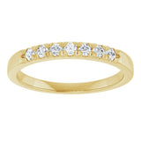 14K Yellow Gold 1/5 CTW Lab-Grown Diamond French-Set Anniversary Band
