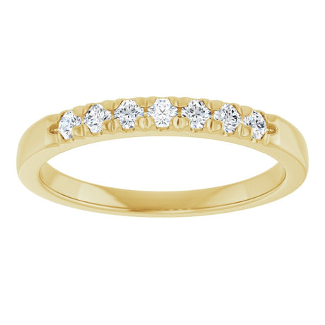 14K Yellow Gold 1/5 CTW Lab-Grown Diamond French-Set Anniversary Band