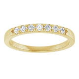 14K Yellow Gold 1/5 CTW Lab-Grown Diamond French-Set Anniversary Band