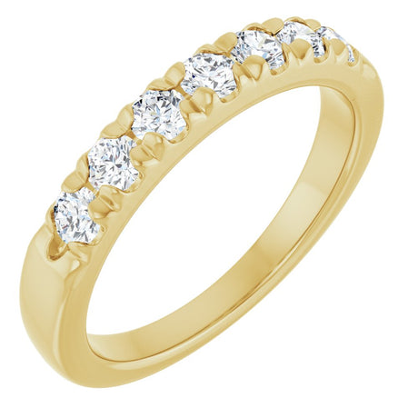 14K Yellow Gold 1/2 CTW Lab-Grown Diamond French-Set Anniversary Band