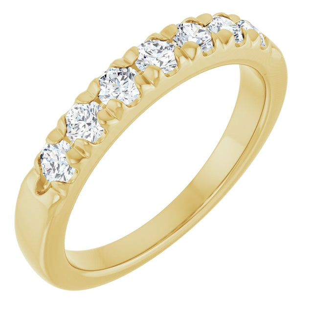 14K Yellow Gold 1/2 CTW Lab-Grown Diamond French-Set Anniversary Band