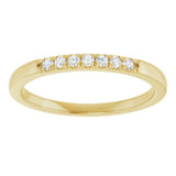 14K Yellow Gold 1/10 CTW Lab-Grown Diamond French-Set Anniversary Band