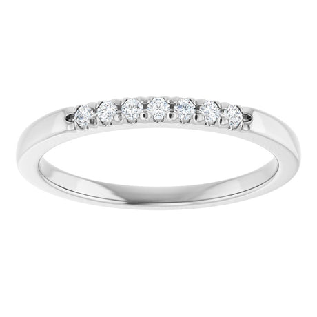 14K White Gold 1/10 CTW Lab-Grown Diamond French-Set Anniversary Band