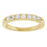 14K Yellow Gold 3/8 CTW Lab-Grown Diamond French-Set Anniversary Band