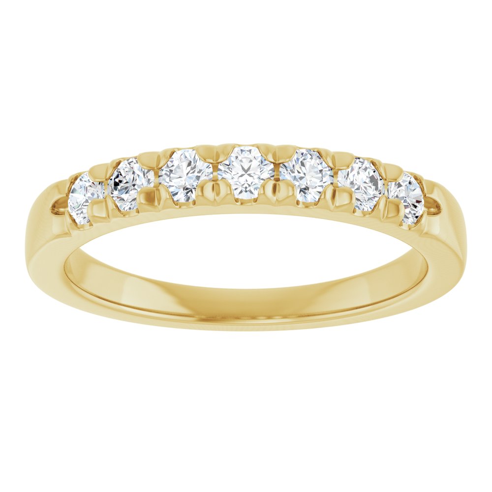 14K Yellow 3/8 CTW Lab-Grown Diamond French-Set Anniversary Band
