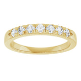 14K Yellow 3/8 CTW Lab-Grown Diamond French-Set Anniversary Band