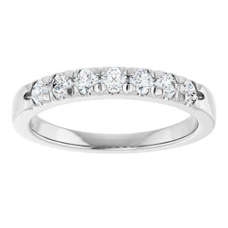 14K White Gold 3/8 CTW Lab-Grown Diamond French-Set Anniversary Band