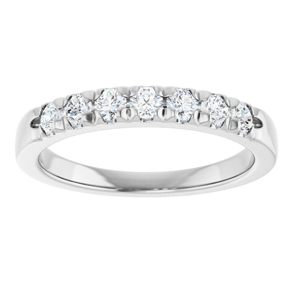 14K White 3/8 CTW Lab-Grown Diamond Anniversary Band