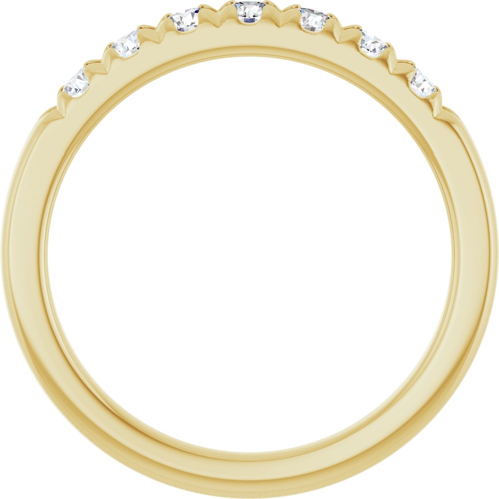 14K Yellow 3/8 CTW Lab-Grown Diamond French-Set Anniversary Band