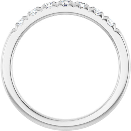 14K White Gold 3/8 CTW Lab-Grown Diamond French-Set Anniversary Band