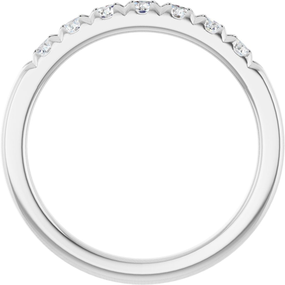 14K White 3/8 CTW Lab-Grown Diamond Anniversary Band