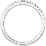 14K White Gold 3/8 CTW Lab-Grown Diamond French-Set Anniversary Band