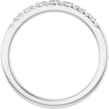 14K White 3/8 CTW Natural Diamond Anniversary Band